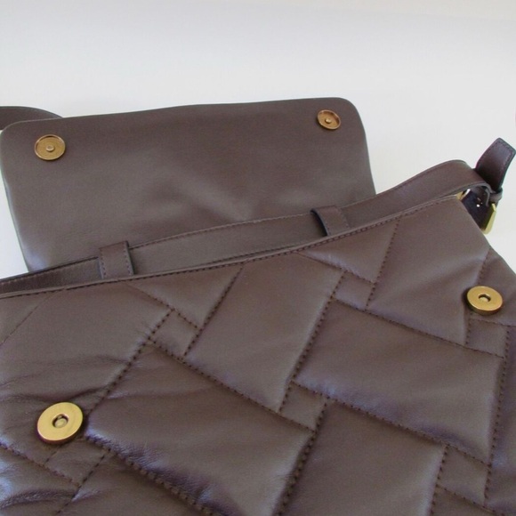 KURT GEIGER LONDON Medium Kensington Soft Quilted Brown Leather Convertible Bag - Picture 9 of 9